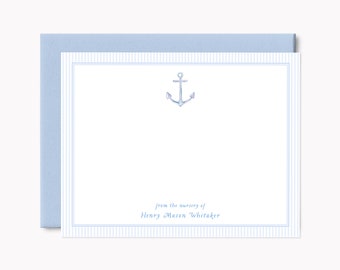 Sailboat Stationary Nautical Boys Stationery Set of 20 Flat Note Cards - Etsy
