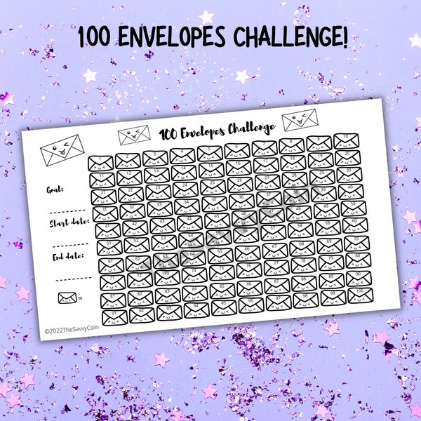 The 100 Envelope: Money Savings Challenge, Mini Savings Tracker for A6 Cash Binder, Printable A6 Savings Challenge, A6 Savings Tracker, fund