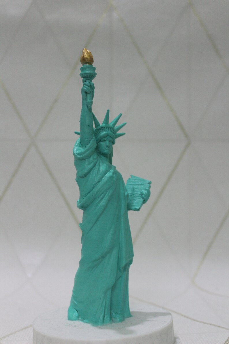 Statue of Liberty Figurine Hand Painted Model for Home Decor Etsy