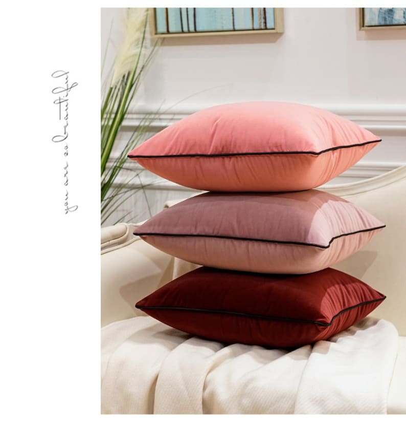 Velvet Throw Pillow Cover Any Size Luxury Velvet Pillow With Etsy
