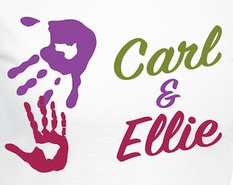 Carl & Ellie Mailbox Handprints Cut Files | Cricut | Silhouette Cameo | Svg Cut Files | Digital File | PDF | Eps | DXF | PNG | Up