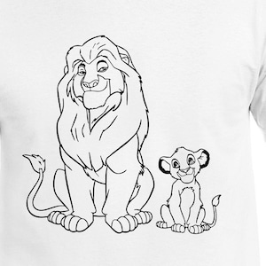 Mufasa e Simba tagliano file/Cricut/Silhouette Cameo/Svg tagliano file/File digitale/PDF/Eps/DXF/PNG/Il Re Leone