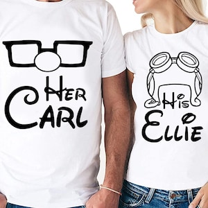 Her Carl His Ellie Pärchen Set Cut Files | Cricut | Silhouette Cameo | Svg Cut Dateien | Digitale Datei | PDF | Eps | DXF | PNG | Oben