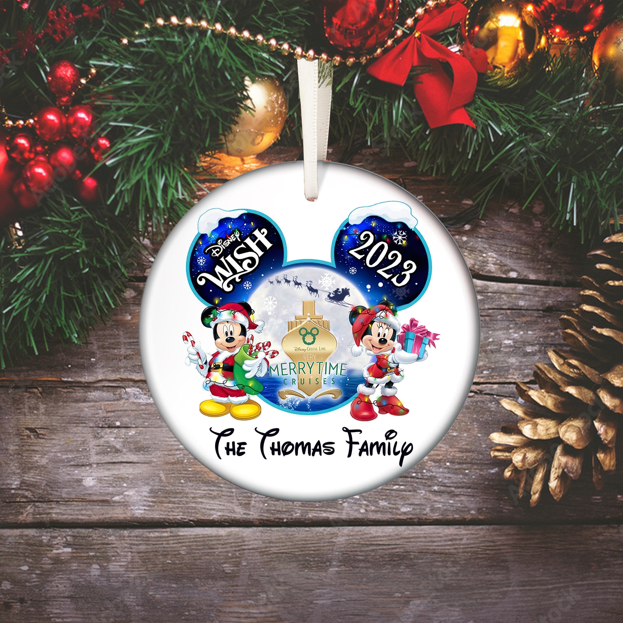 Personalized Cruise Ornament, Disney Cruise Ornament, Disney Christmas