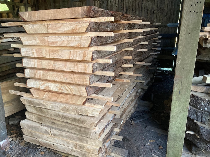 Waney Edge Timber Boards Slabs Hardwoods and Softwoods Different Sizes