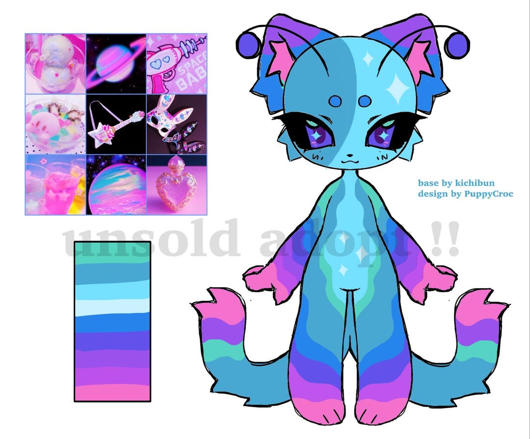 Ref Sheet Adopt Alien Cat - Etsy