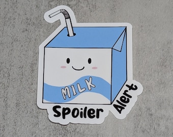 Spoiled Milk Die-Cut Sticker Decal | Weatherproof | Glossy, Gem, Dot, Rainbow, Star Pattern Finishes | Laptop, iPad, Water Canteen, Notebook