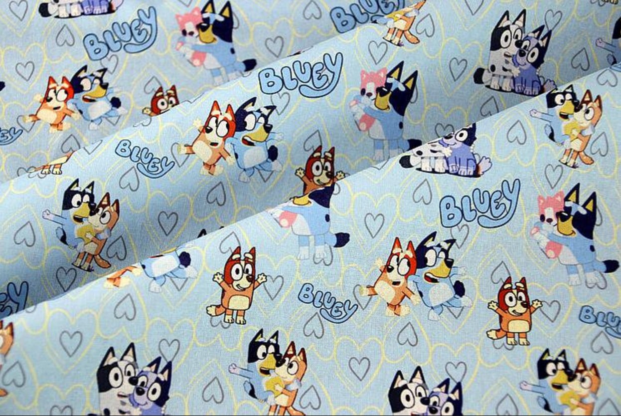 Bluey Gift Wrap Bluey Wrapping Paper Bluey Fabric Bluey Etsy