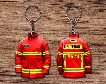 Firefighter Keychain - Etsy Australia