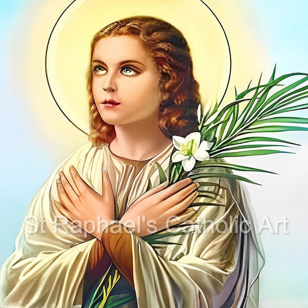 St Maria Goretti Saint Virgin Patron Purity Abuse Victims Catholic Digital Downloads