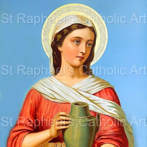 St Martha Patron Saint Catholic Holy Picture and Novena Prayer Digital Downloads