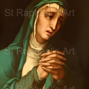 Catholic Our Lady Mother of Sorrows Virgin Mary Art Icon