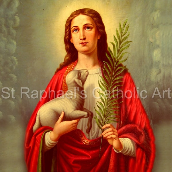 St Agnes Catholic Patron Saint of Girls Digital Downloads