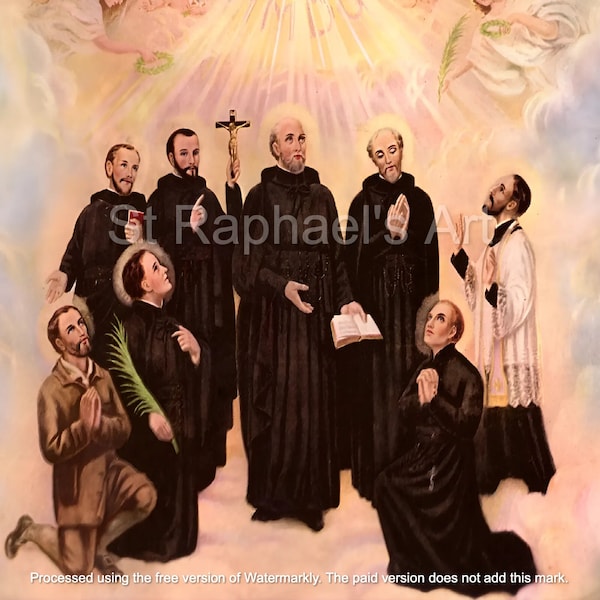 Catholic American Martyrs Saints Art Pictures Digital Downloads