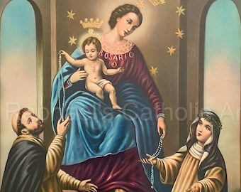 DIGITAL DOWNLOAD | Our Lady of the Rosary | Fine Art Print | 1800s Art ...