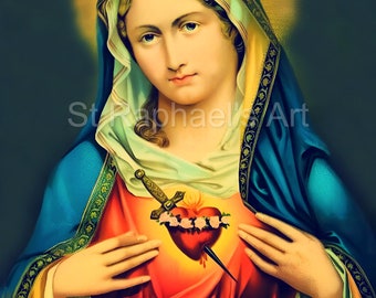 Our Lady Of Sorrows Immaculate Heart of Mary Digital Downloads