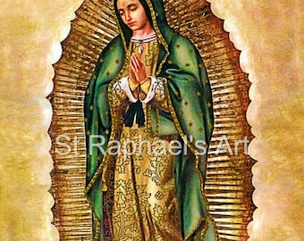 Arte religioso católico de Nuestra Señora de Guadalupe Icono de la Virgen María de México Descarga digital