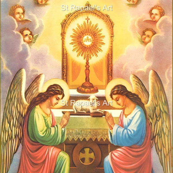 Adoration Angels Blessed Sacrament Jesus Holy Eucharist Benediction Digital Downloads Traditional Mass