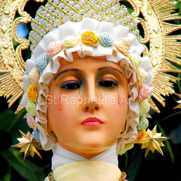 Our Lady of La Salette Crying Virgin Mary Statue Catholic Digital Download Picture