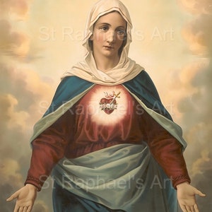 Our Lady of Divine Mercy Mother of God Catholic Vintage  Digital Download