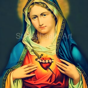 Our Lady Of Sorrows Immaculate Heart of Mary Digital Downloads