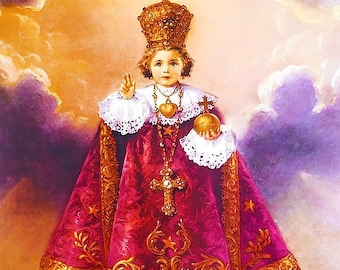 Jezus, kindje van Praag, kleine koning, heilige katholieke, digitale download X3