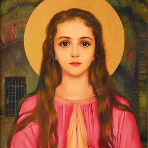 St Philomena - Catholic - Virgin and Martyr - Young Saint Girl - Beautiful - Stunning Art Digital Downloads x5