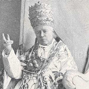 St Pius X Pope Antique Picture Catholic Vatican 1903 Rome Digital Downloads