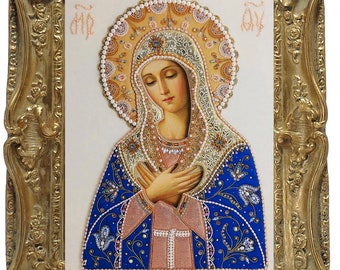 聖母マリアのイコン版画、カトリック美術、聖母マリア（デジタル