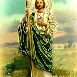 St Jude Powerful Novena Patron Saint of Hopeless Cases Catholic Prayer Holy Picture Digital Downloads