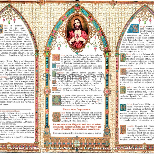 Latin Mass Altar Cards Traditional Catholic Holy Mass Digital Downloads