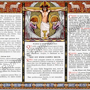 Altaarkaarten Latijnse mis Complete set traditionele katholieke gebedskaarten jaren 1930 Heilige Misoffer van de mispriester Digitale downloads