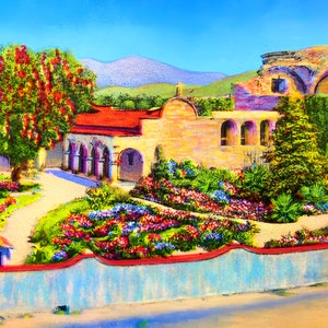 California Mission - San Juan Capistrano - Californian Art - Digital Downloads Catholic Church Mission