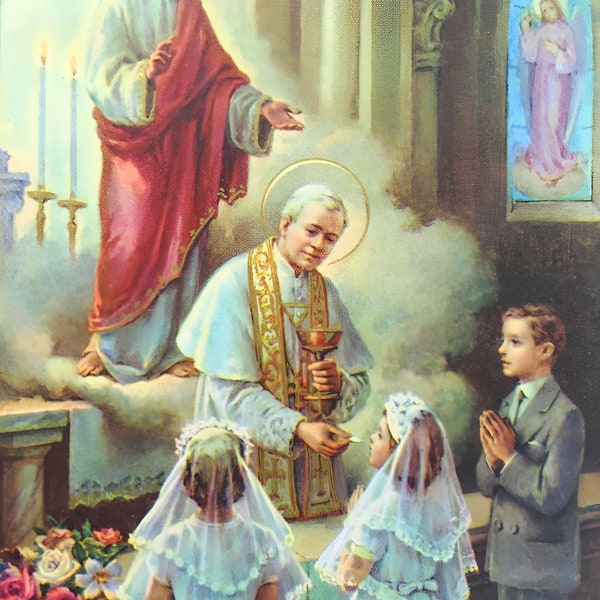 St Pius X First Communion Jesus Traditional Latin Mass