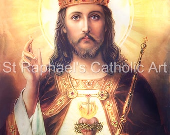 Christ the King Jesus Catholic Art Digital Christianity Lord and Saviour
