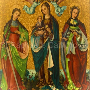 Saint Perpetua and Felicity with Virgin Mary Virgin and Martyrs Feast March Expectant Mothers Holy Icon Digital Downloads