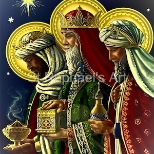 3 Kings Epiphany Icon Holy Catholic Orthodox Christian Christmas Digital Downloads
