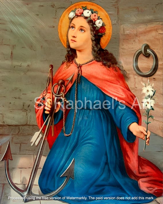 St Philomena Catholic Holy Virgin and Martyr Purity Women and Girls Saint  Digital Download - Etsy