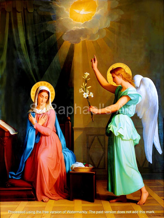 受胎告知天使ガブリエル聖母マリアカトリックの祝日デジタル