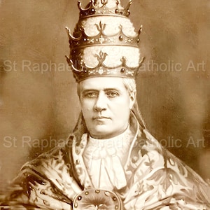 Pope Pius X Papal Tiara Rare Pictures Art Vatican Church Traditional Mass Digital Downloads Catholic