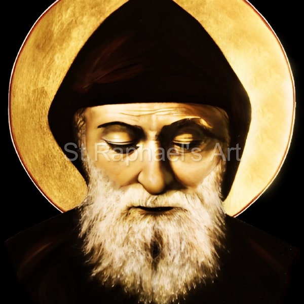 St Charbel Miracle Saint Monk Orthodox Catholic Maronite Holy Picture Digital Downloads