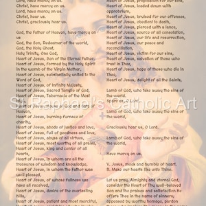 Heart of Jesus Litany Traditional Catholic Prayers First Friday Devotion to the Sacred Heart of Jesus  Powerful Digital Downloads