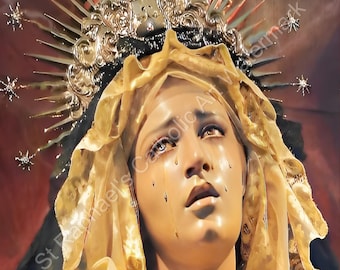 泣く聖母マリア像 カトリックデジタルダウンロード - Etsy 日本