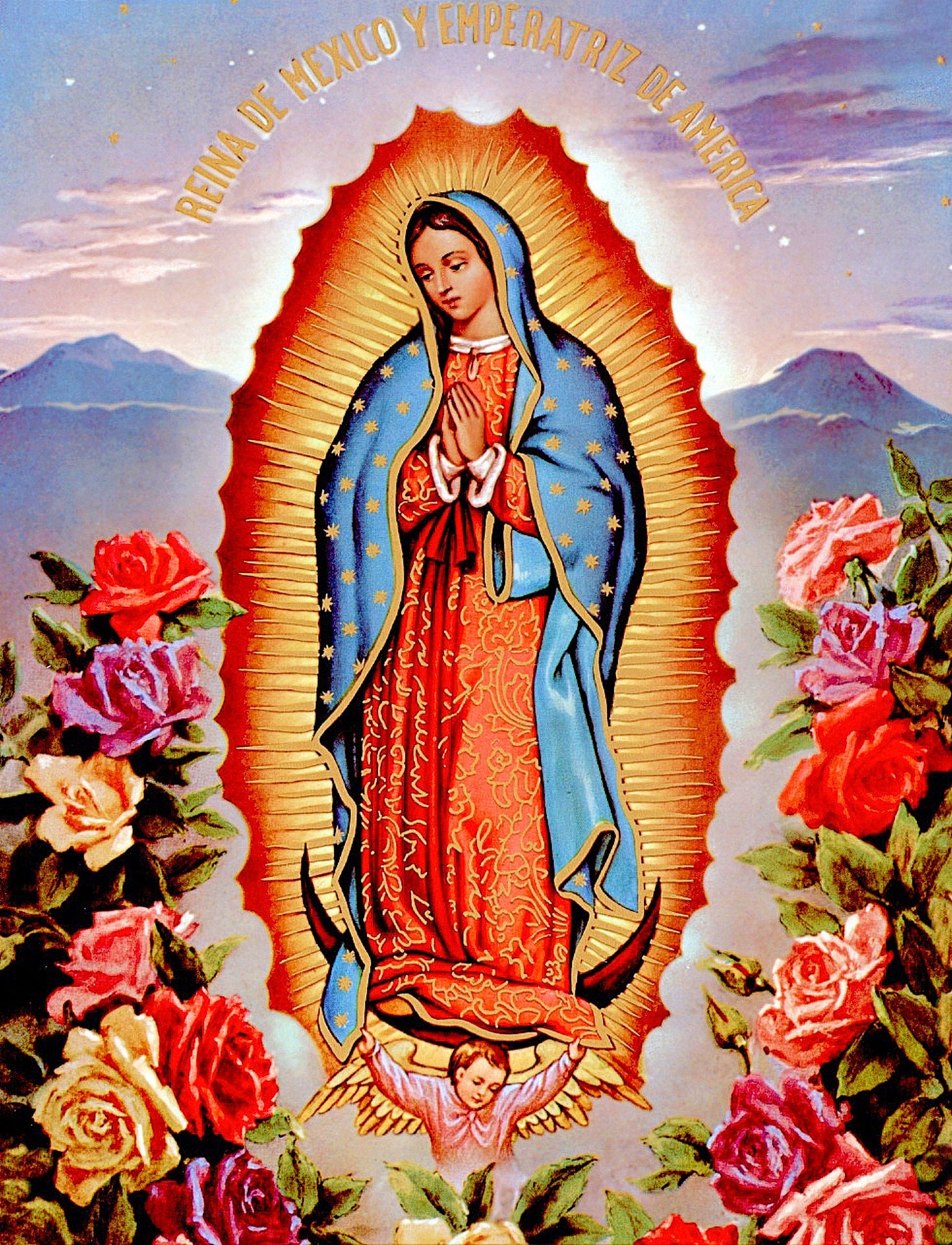 Our Lady of Guadalupe Catholic Icon Mother Mary Icon - Etsy
