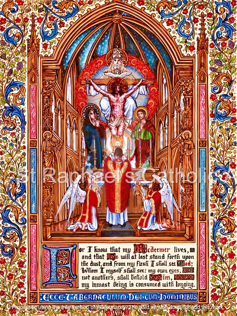 Priest Frame Holy Mass Traditional Catholic Priest Sacrifice of Jesus Consecration ...