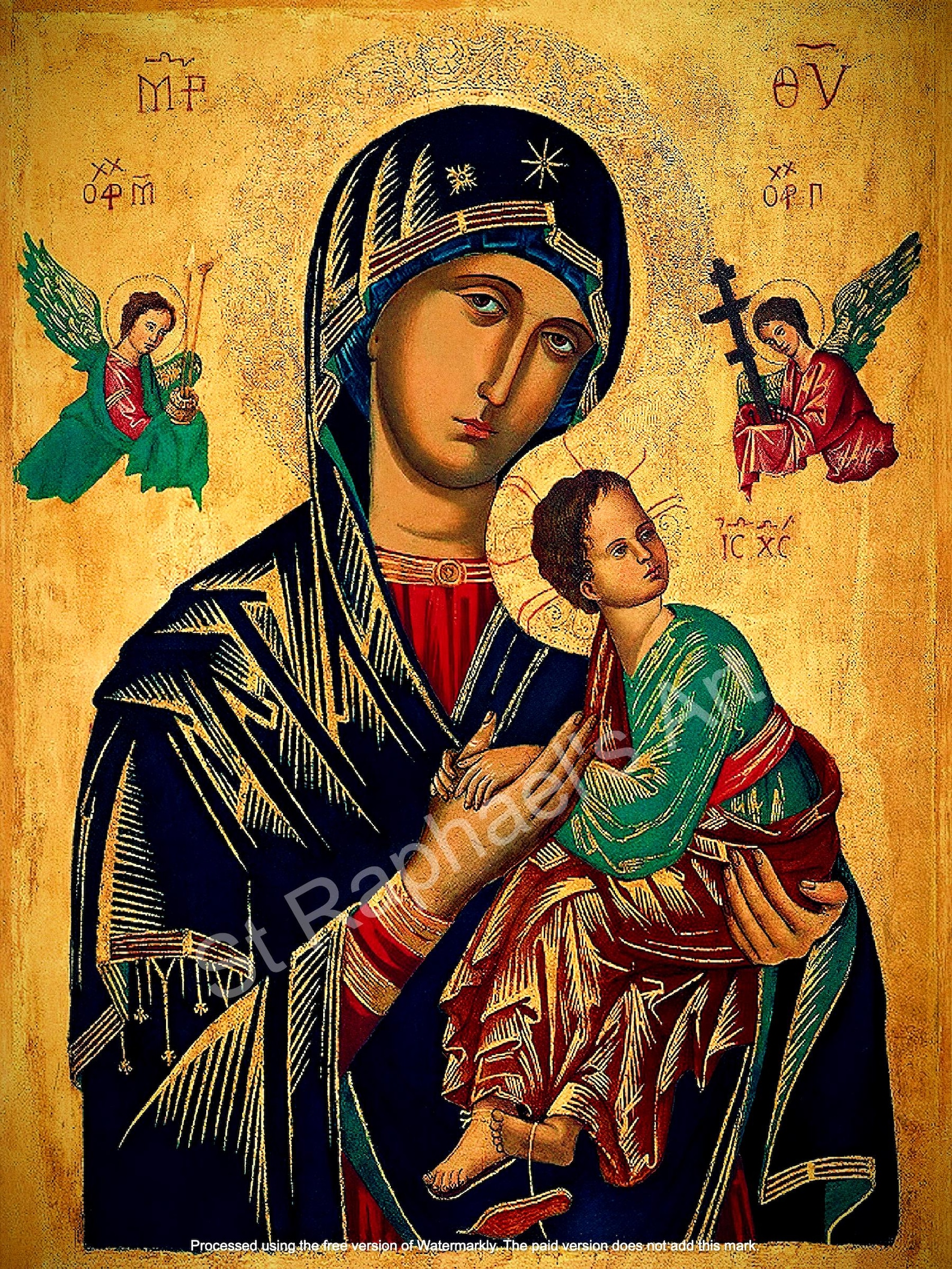 Our Lady of Perpetual Help Icon Virgin Mary Catholic Byzantine Holy ...