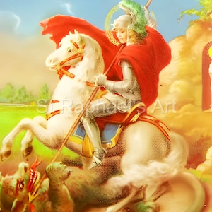 St George Slays the Dragon Patron Saint of England St George's Day ...