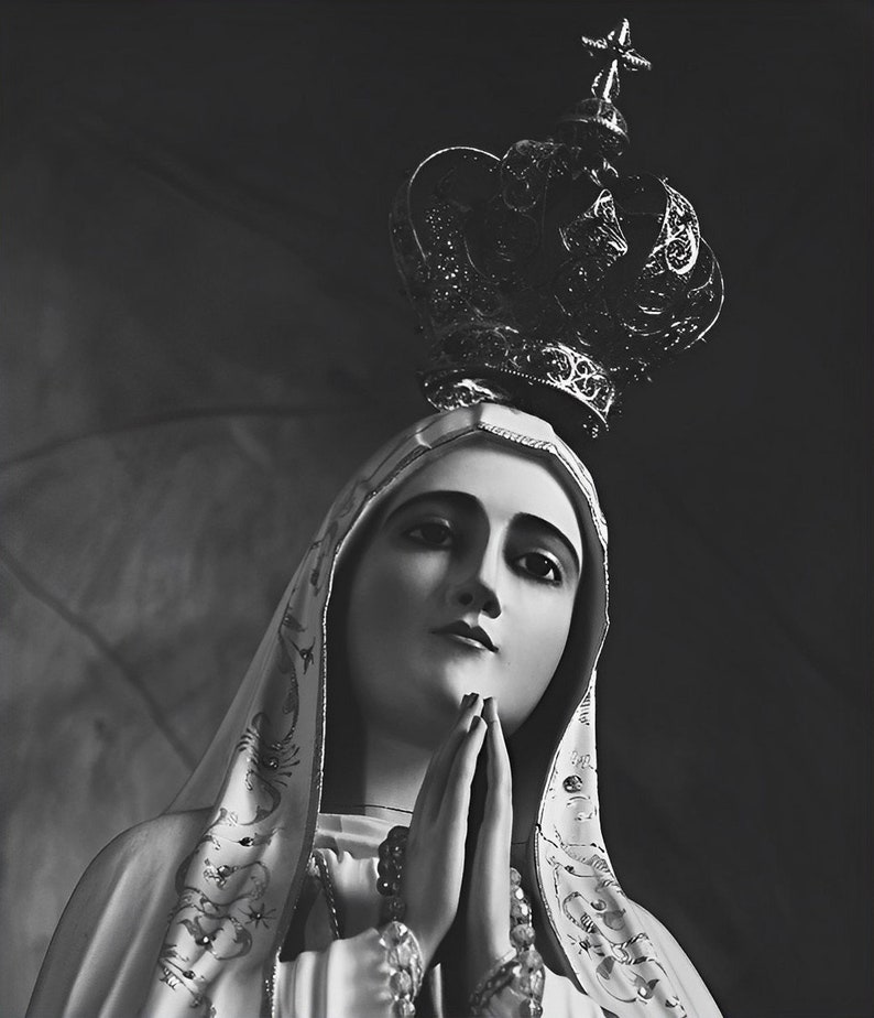 Our Lady of Fatima Statue Catholic Digital Downloads X 5 Etsy