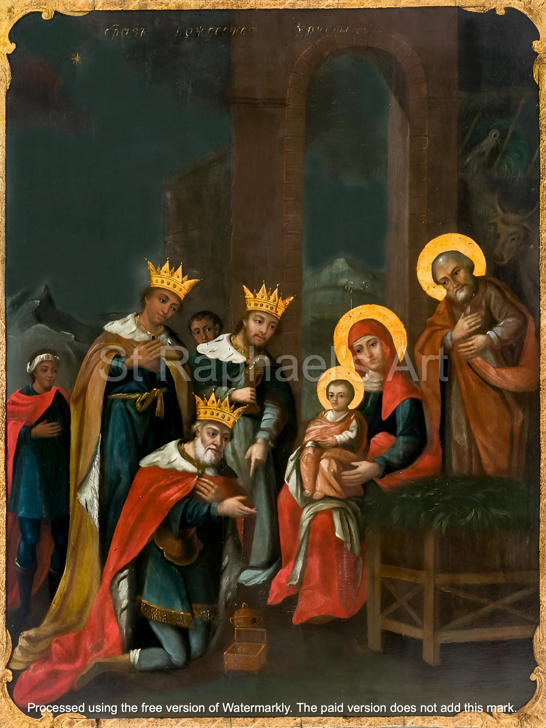 三人の王、クリスマス、降誕、公現祭、イコン、ロシア正教、カトリック