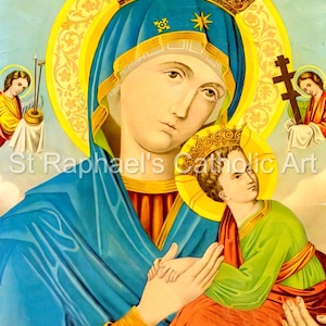 Our Lady Icon Mother of Perpetual Succour Help Catholic Virgin AND Child Jesus Digital Downloads